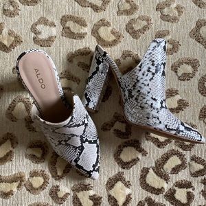 Snake skin printed booties